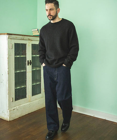 MR.OLIVE/7G MOHAIR KNIT / MULTI BORDER SWEATER ミスターオリーブ/モヘアニット / マルチボーダーセーター